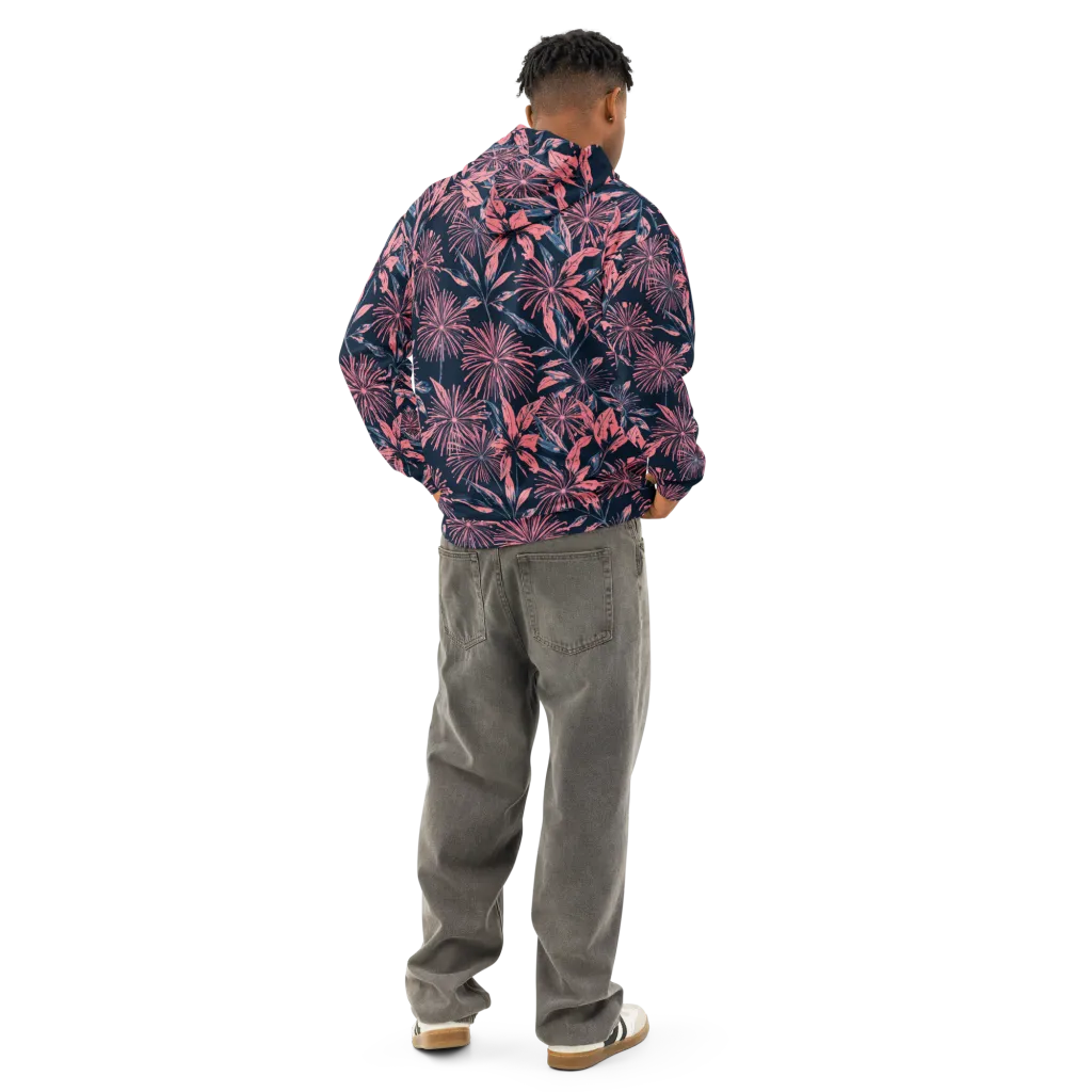 Midnight Firework on Cotton Hoodie — Back