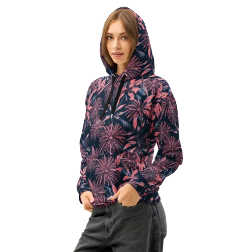 Midnight Firework on a Cotton Hoodie