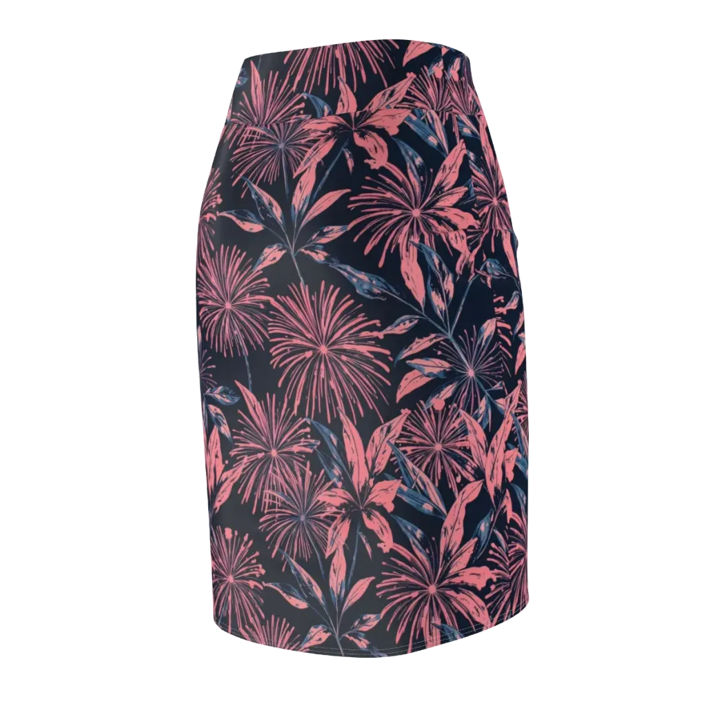 Midnight Firework on Pencil Skirt — Back Side