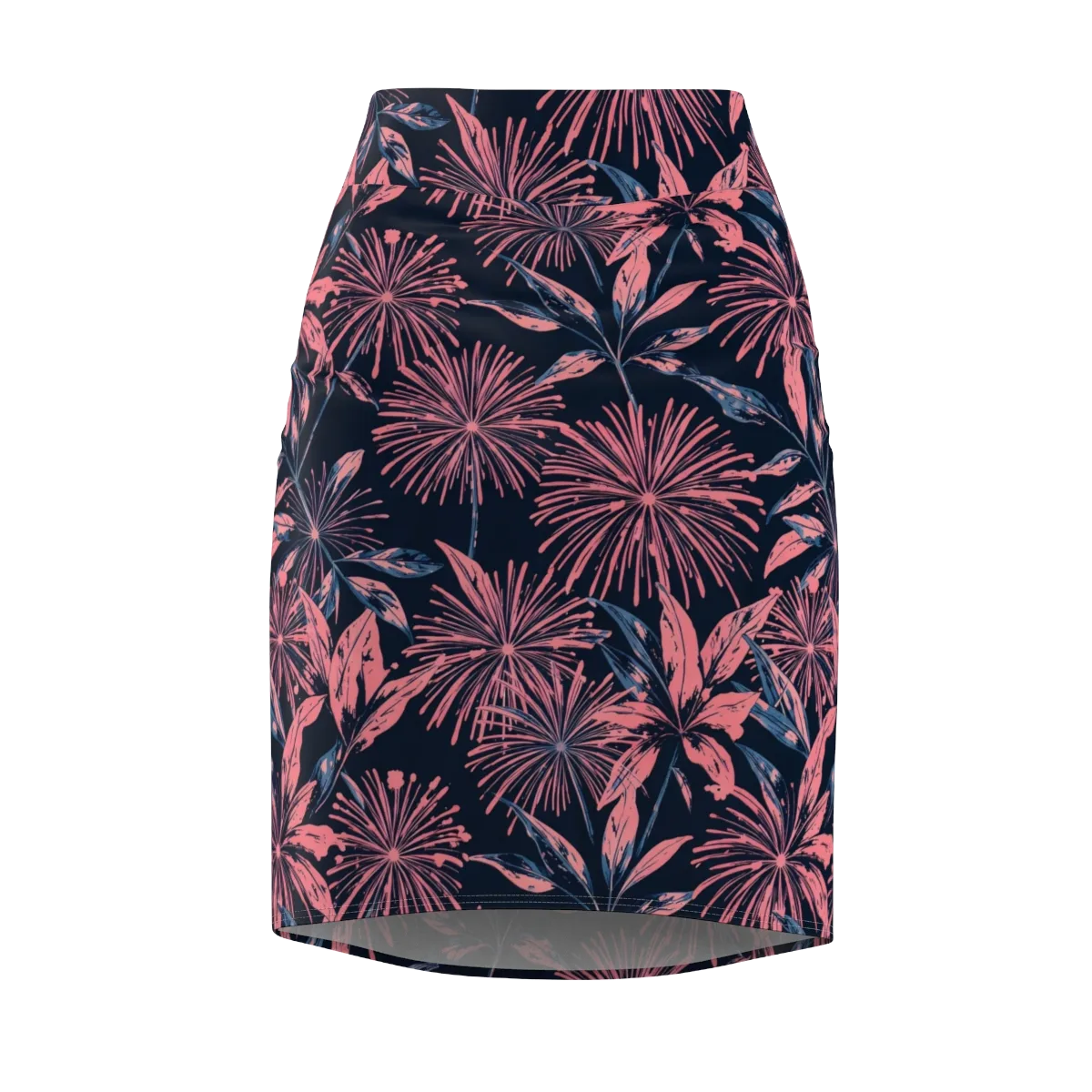 Midnight Firework on Pencil Skirt — Front