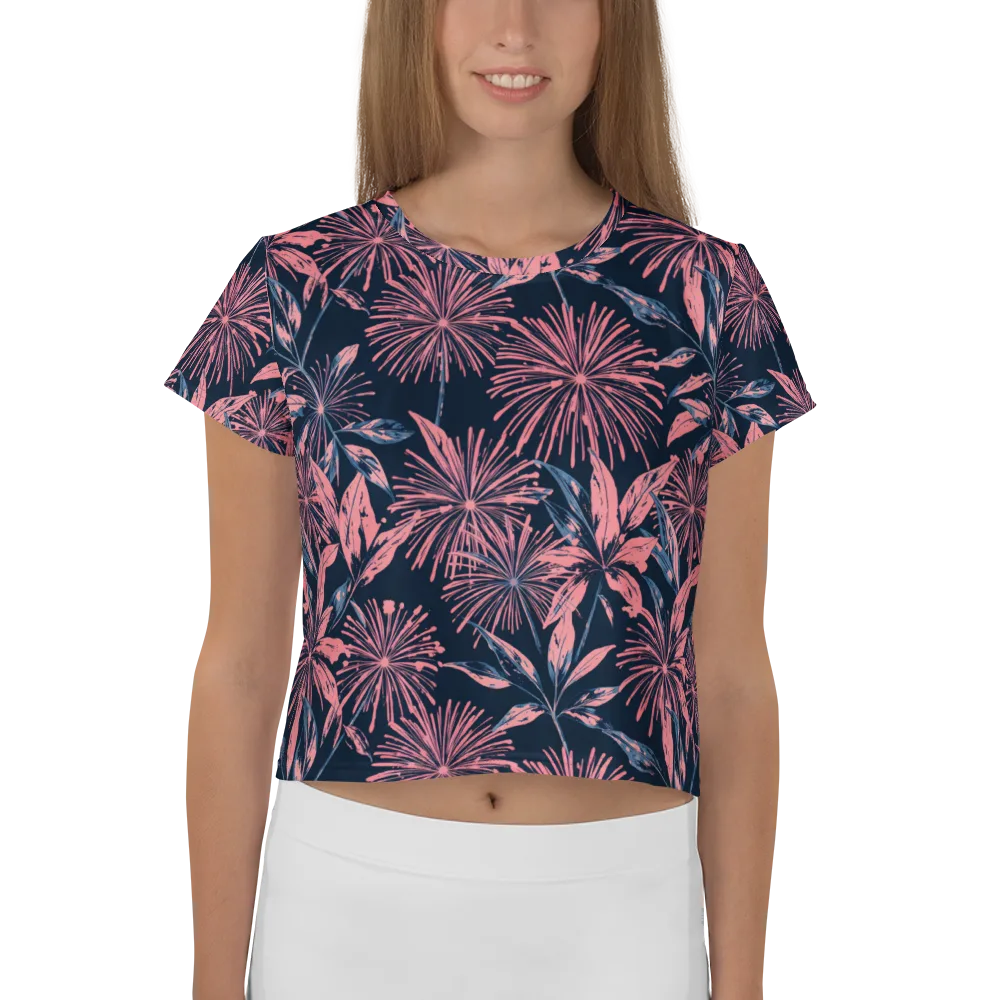 Midnight Firework on Crop Tee — Front