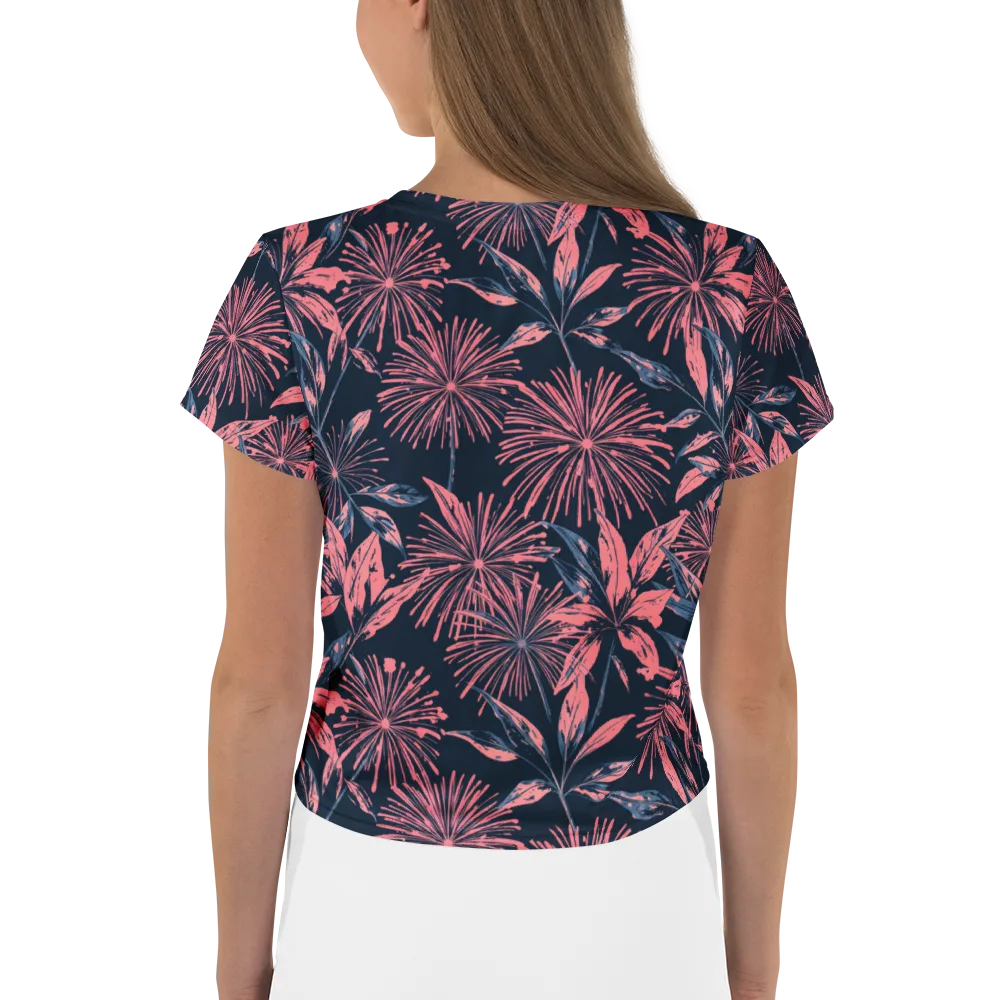 Midnight Firework on Crop Tee — Back