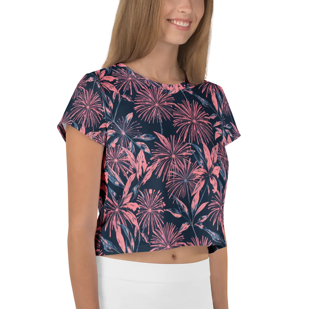Midnight Firework on Crop Tee — Right