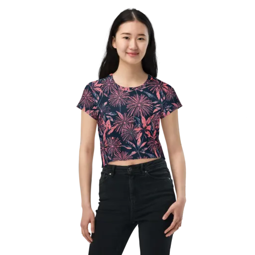 Midnight Firework on a Crop Tee