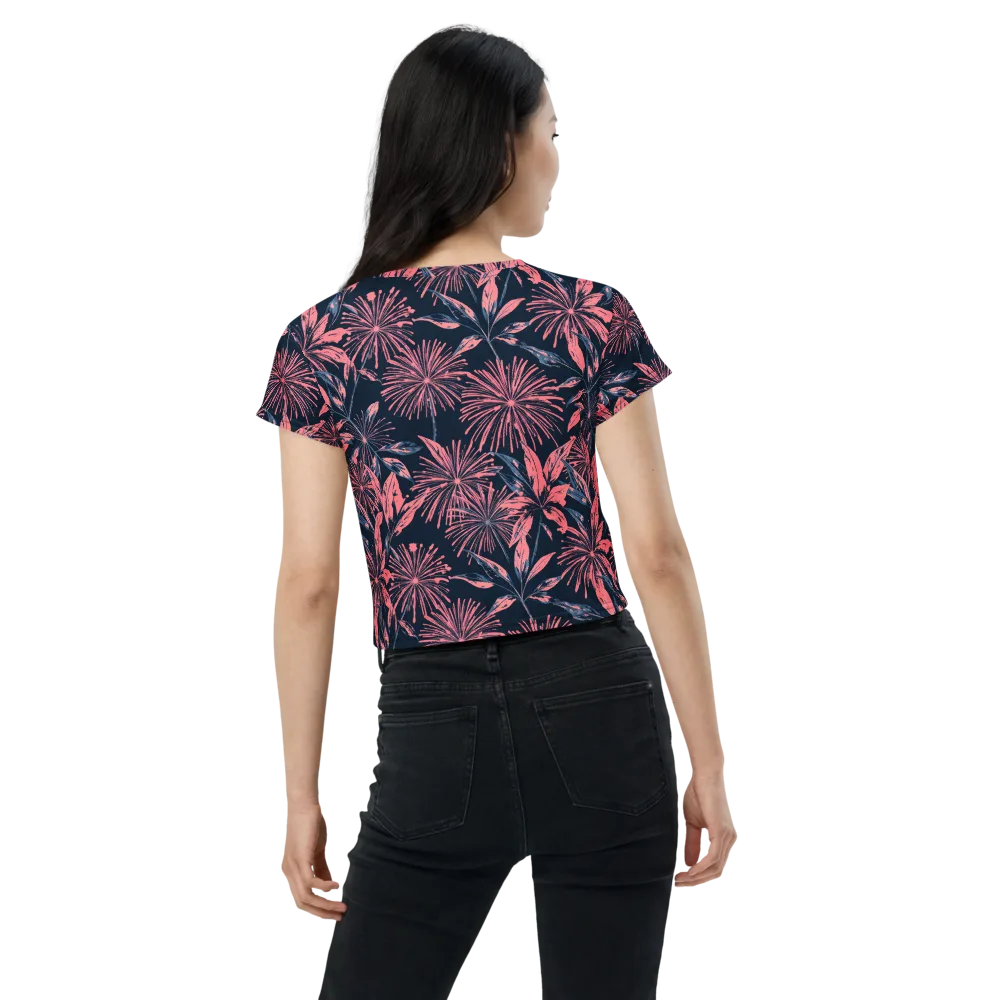 Midnight Firework on Crop Tee — Back