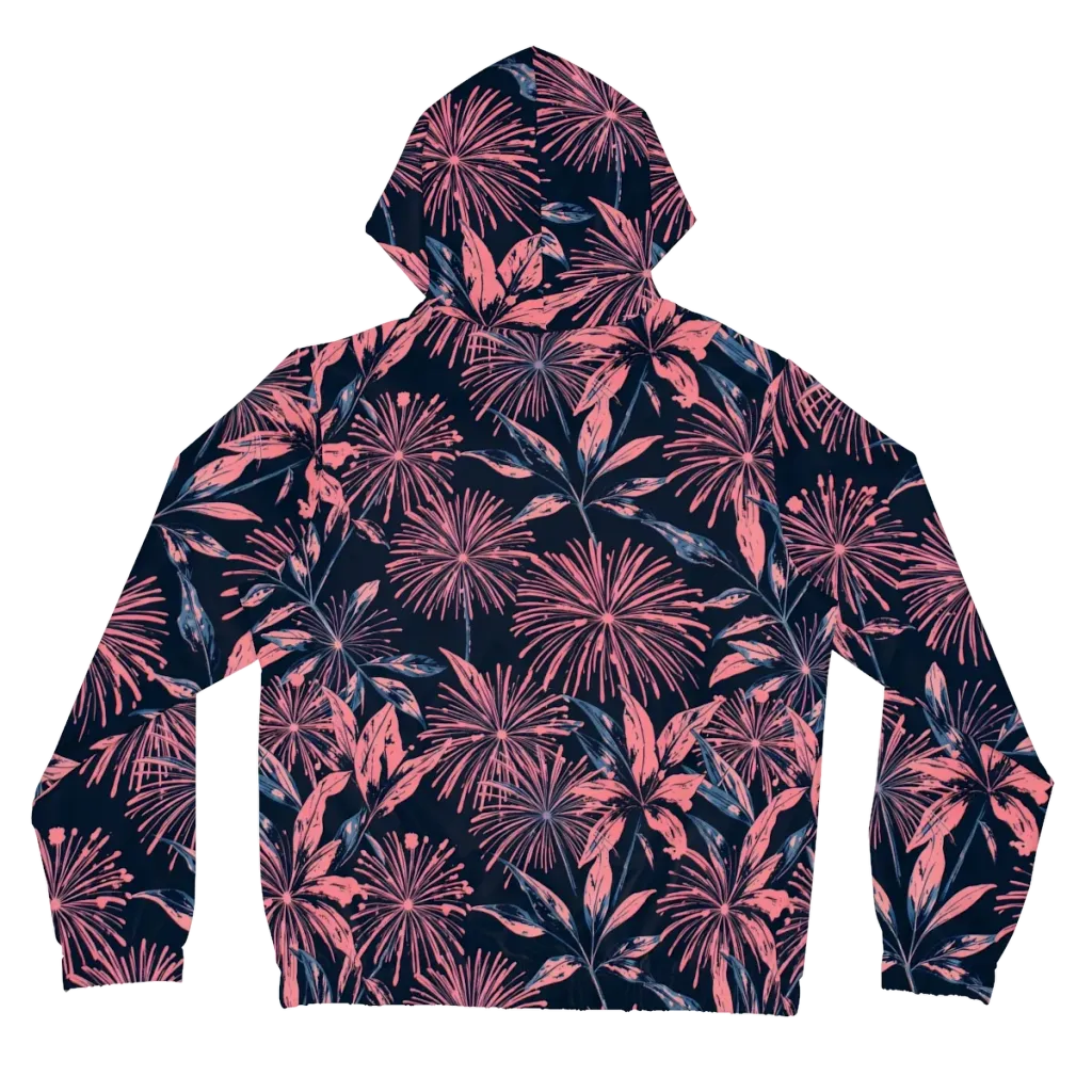 Midnight Firework on Women's Full-Zip Hoodie — Back
