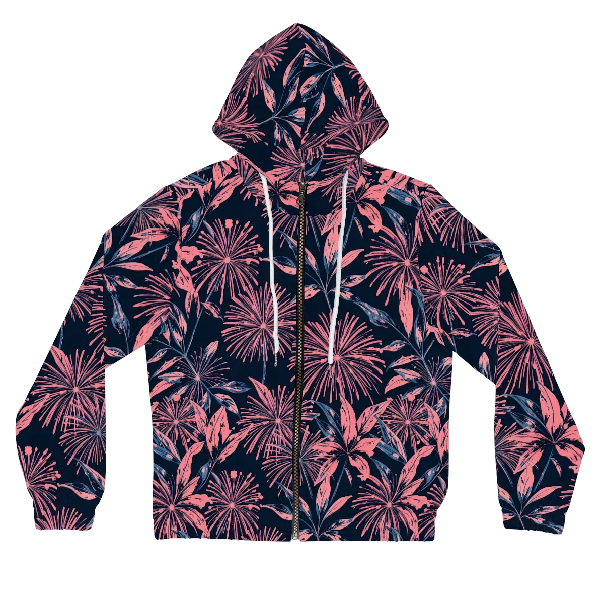 Midnight Firework on Women's Full-Zip Hoodie — Front