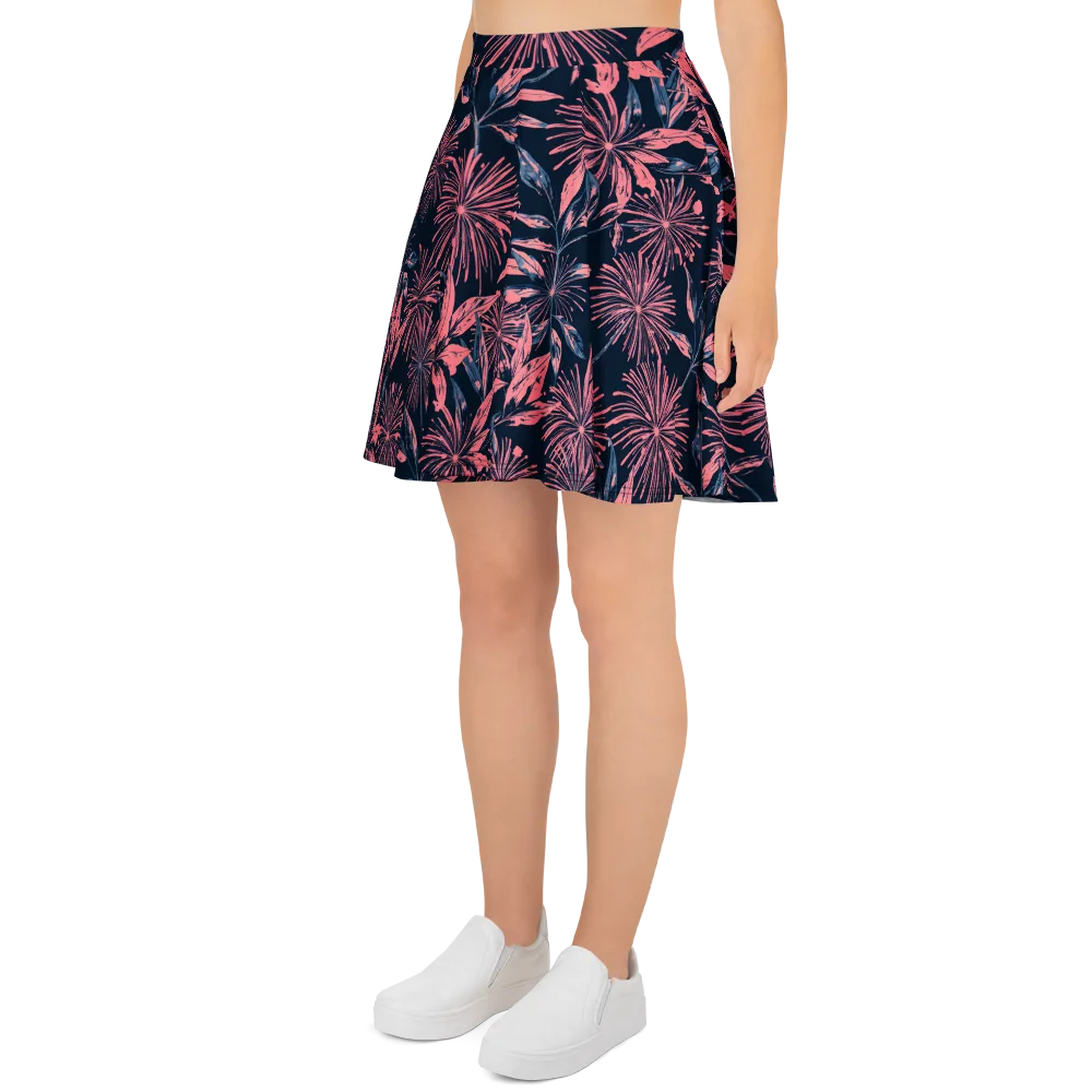 Midnight Firework on Skater Skirt — Left