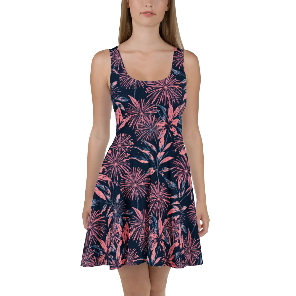 Midnight Firework on Skater Dress — Front