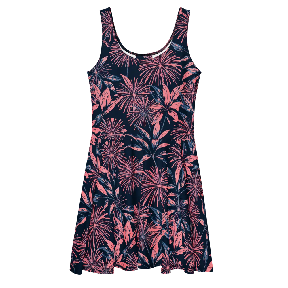 Midnight Firework on Skater Dress — Front