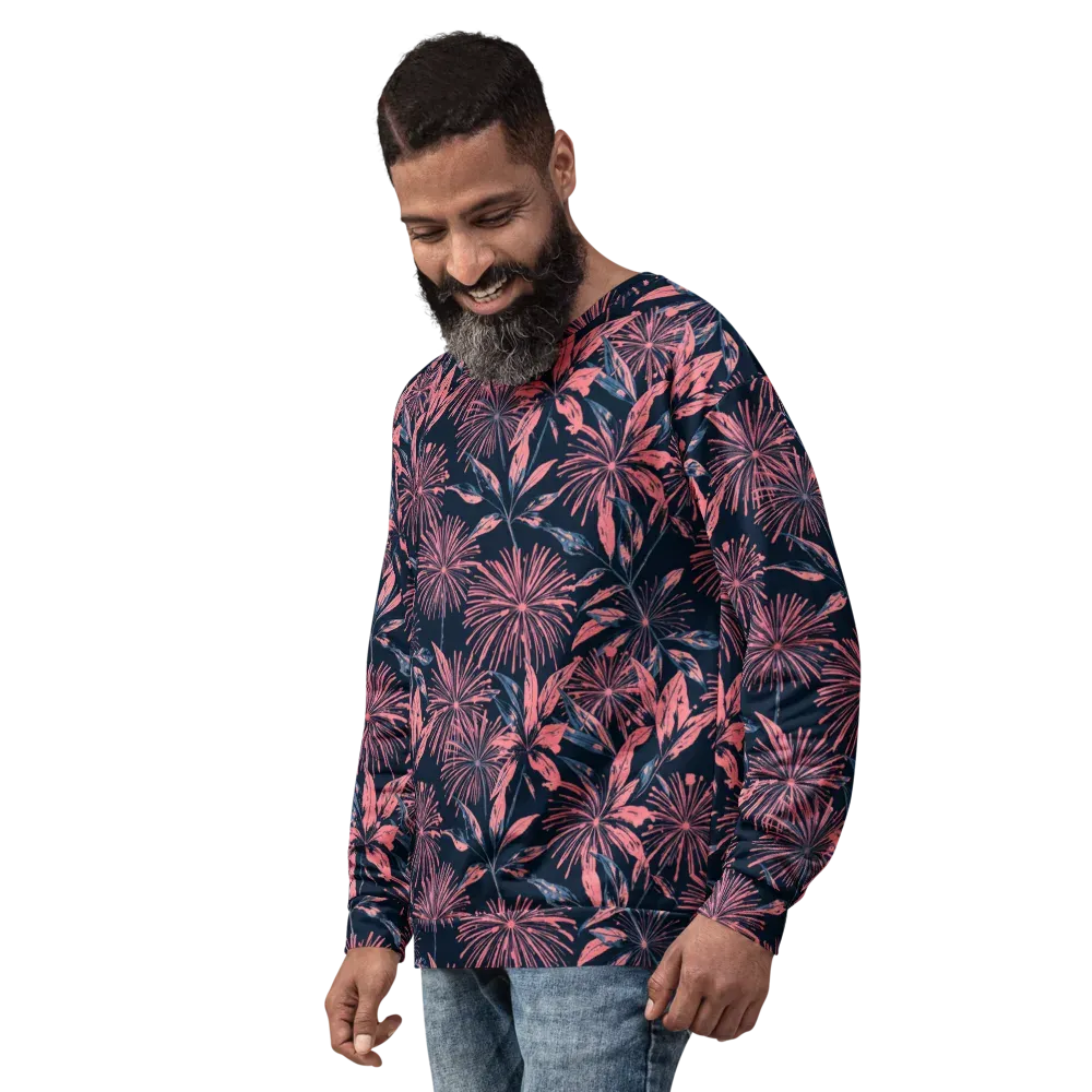 Midnight Firework on Sweatshirt — Left Front
