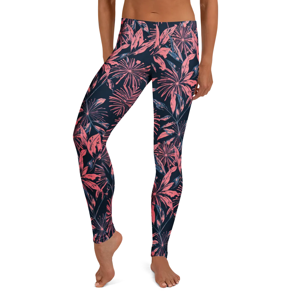 Midnight Firework on Leggings — Front