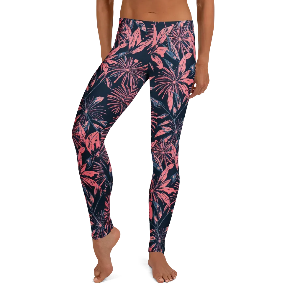 Midnight Firework on Leggings — Front
