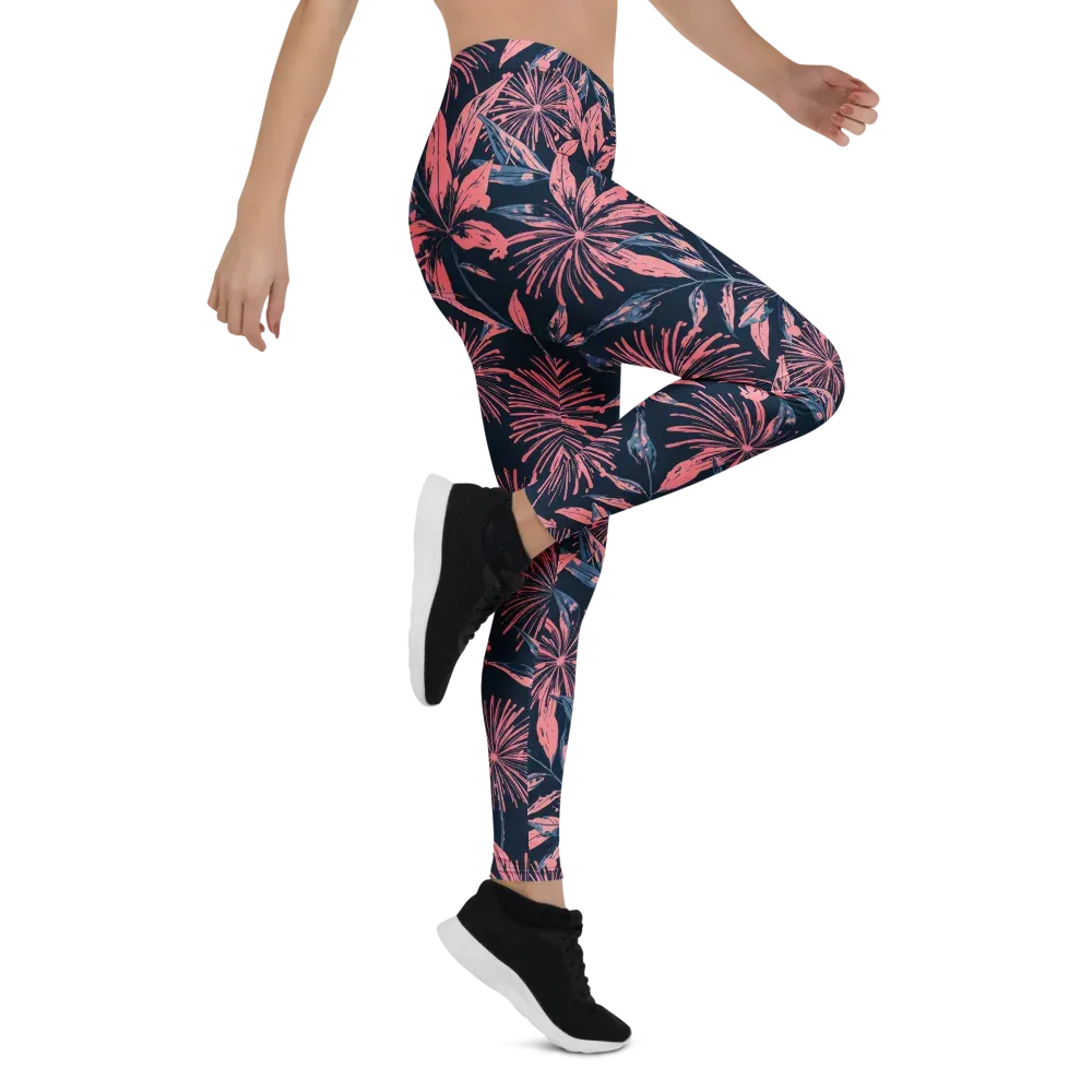 Midnight Firework on Leggings — Right
