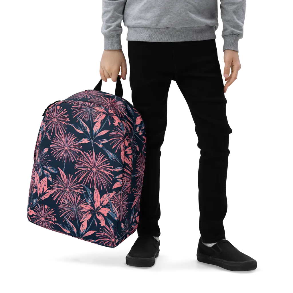 Midnight Firework on Minimalist Backpack — Zoomed-in