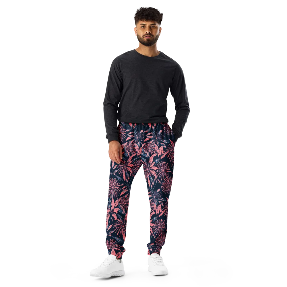 Midnight Firework on Men's Joggers — Front