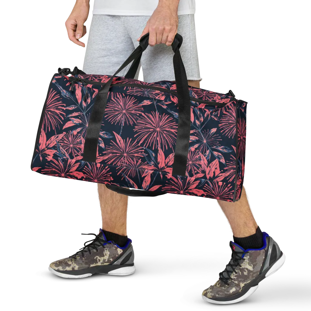 Midnight Firework on Duffle Bag — Front