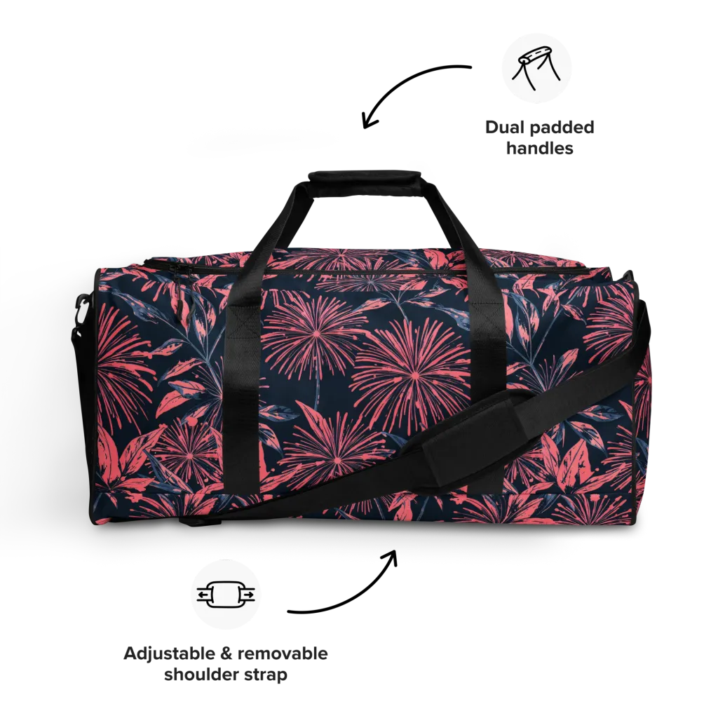 Midnight Firework on Duffle Bag — Front