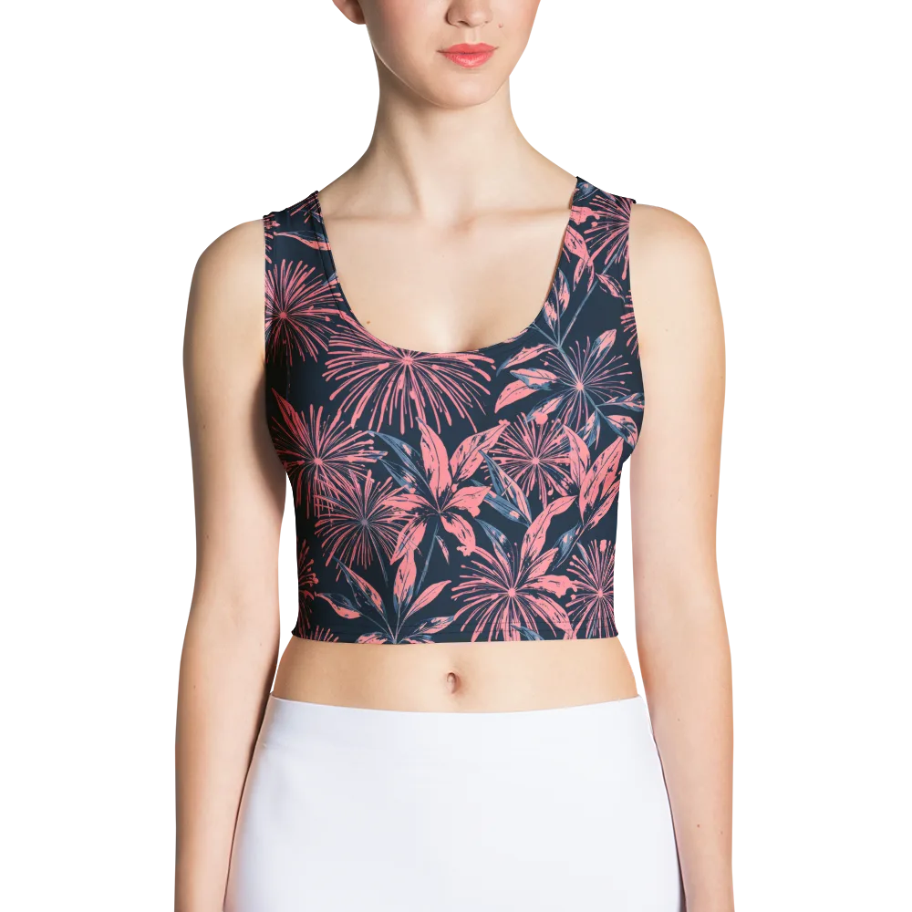 Midnight Firework on Crop Top — Front