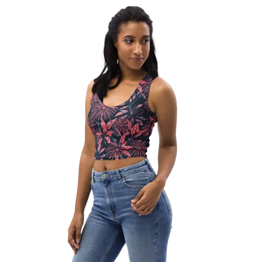 Midnight Firework on a Crop Top