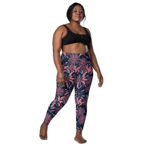 Midnight Firework on a Leggings with Pockets