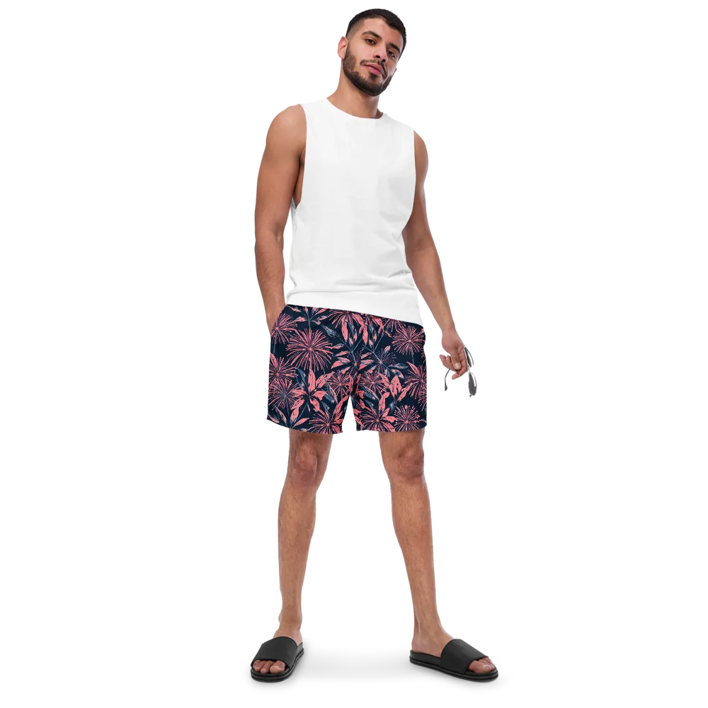 Midnight Firework on Swim Trunks — Front