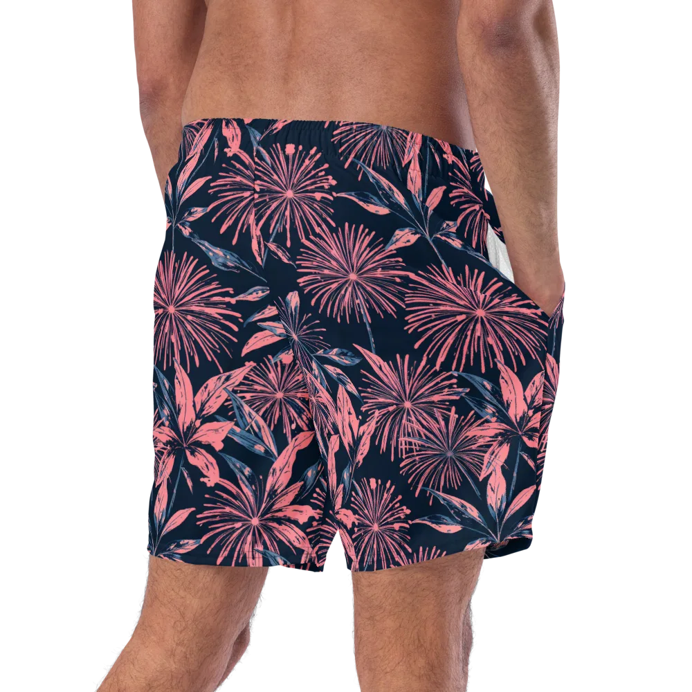 Midnight Firework on Swim Trunks — Right Back