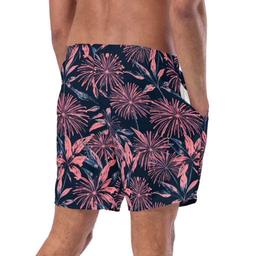 Midnight Firework on a Swim Trunks