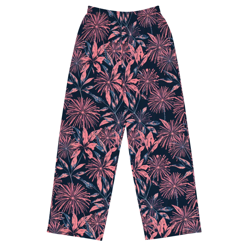 Midnight Firework on Wide-Leg Pants — Front