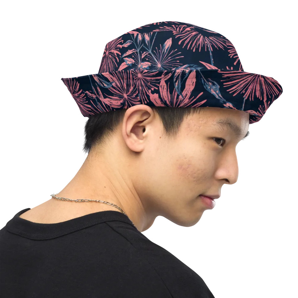 Midnight Firework on Reversible Bucket Hat — Right Outside