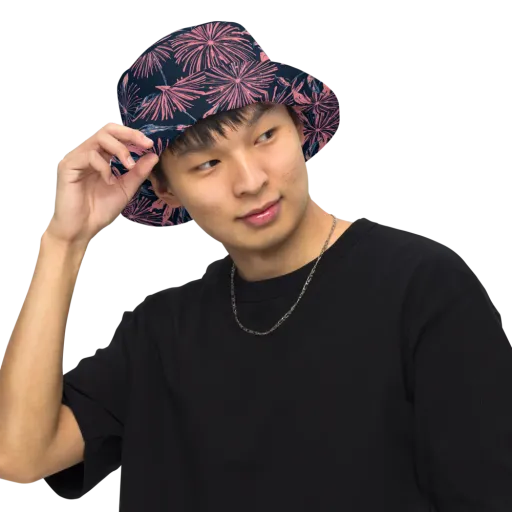 Midnight Firework on a Reversible Bucket Hat