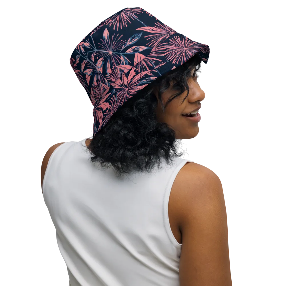 Midnight Firework on Reversible Bucket Hat — Right Outside