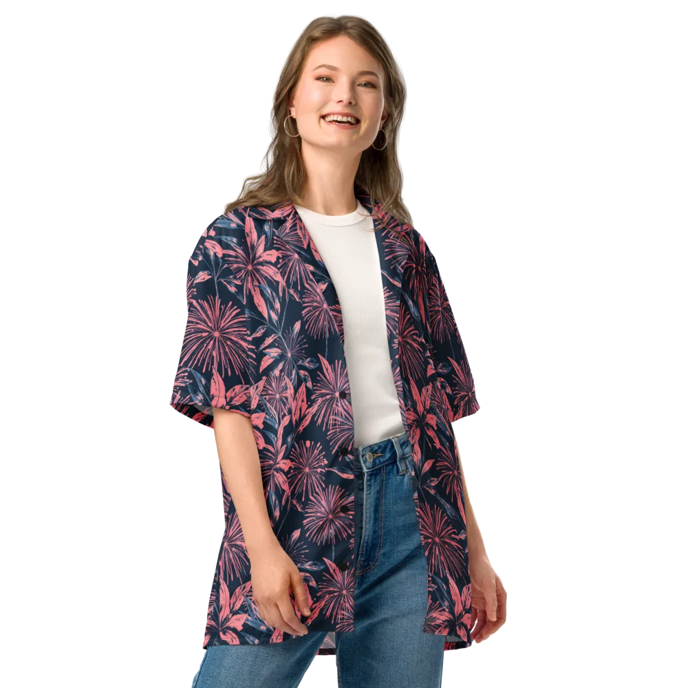 Midnight Firework on Button Shirt — Front