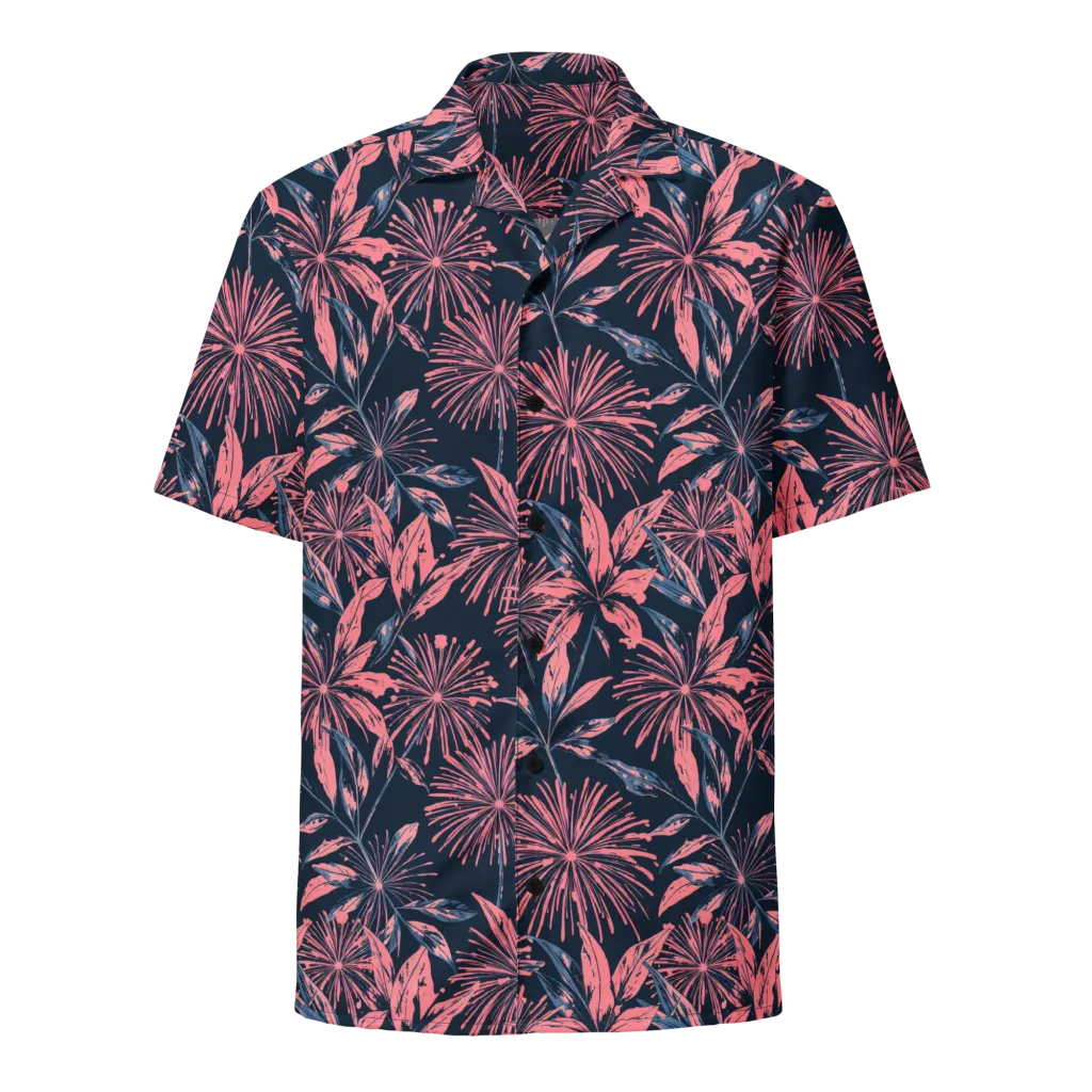 Midnight Firework on Button Shirt — Front
