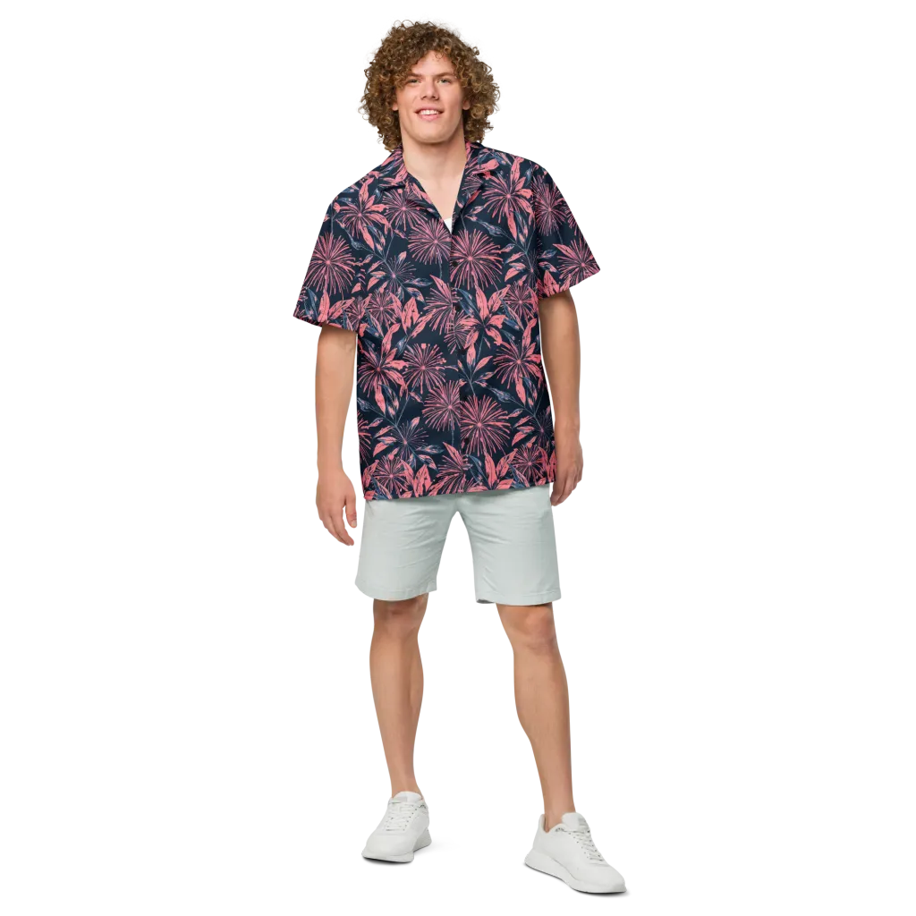 Midnight Firework on Button Shirt — Front