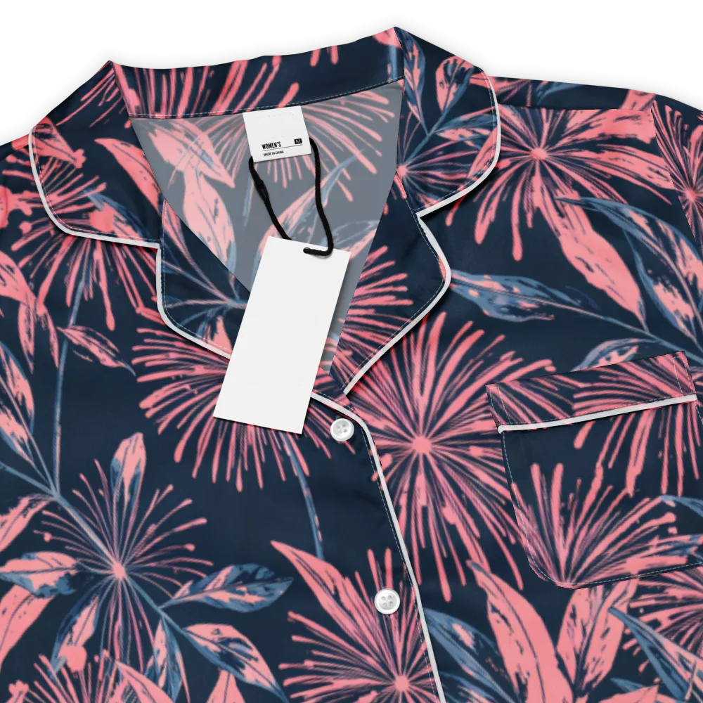 Midnight Firework on Women's Short Sleeve Pajama Top — Product details