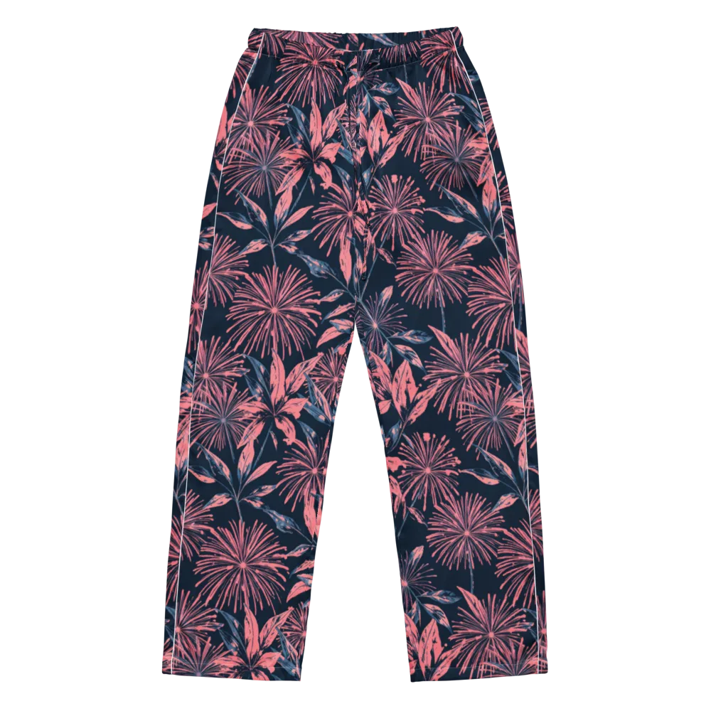 Midnight Firework on Women's Pajama Pants — Front