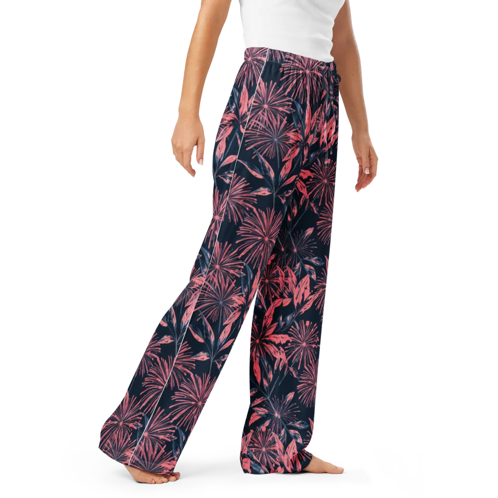 Midnight Firework on Women's Pajama Pants — Right Front