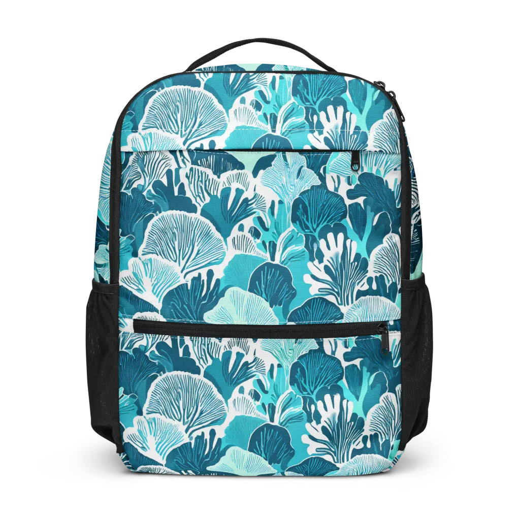 Aqua Fanfare on Utility Backpack — Front