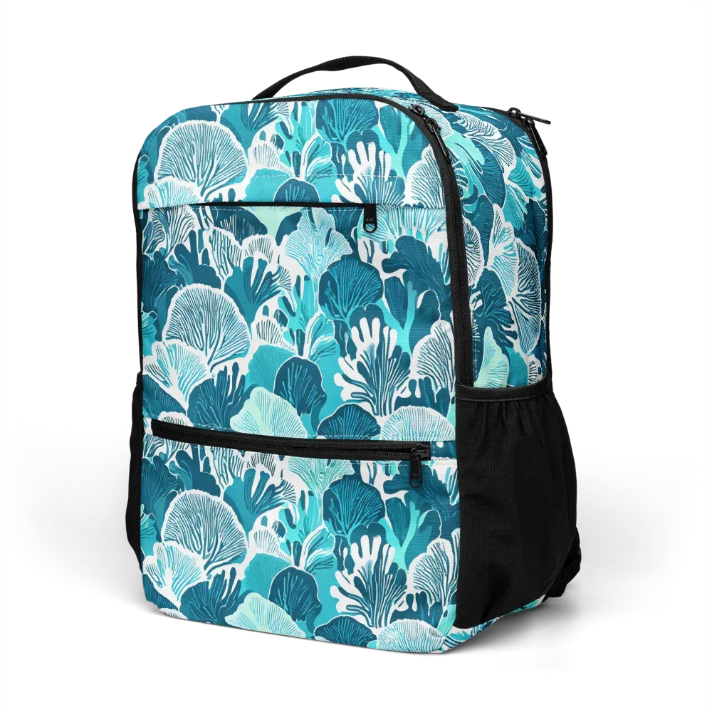 Aqua Fanfare on Utility Backpack — Left Front