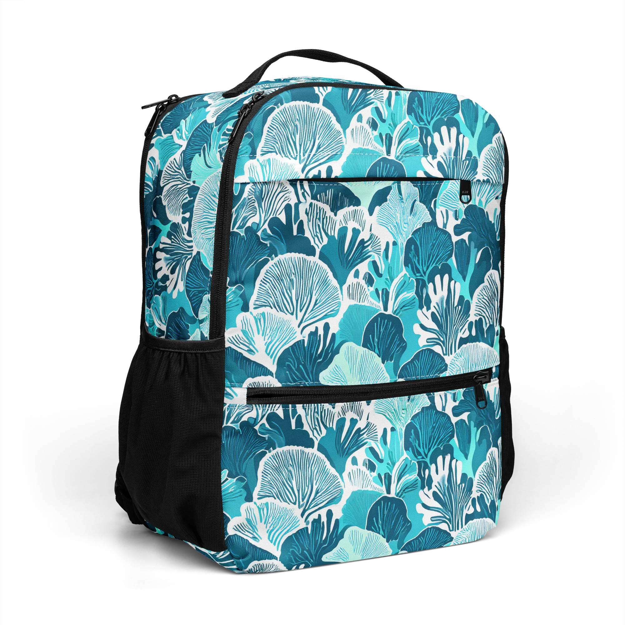 Aqua Fanfare on Utility Backpack — Right Front