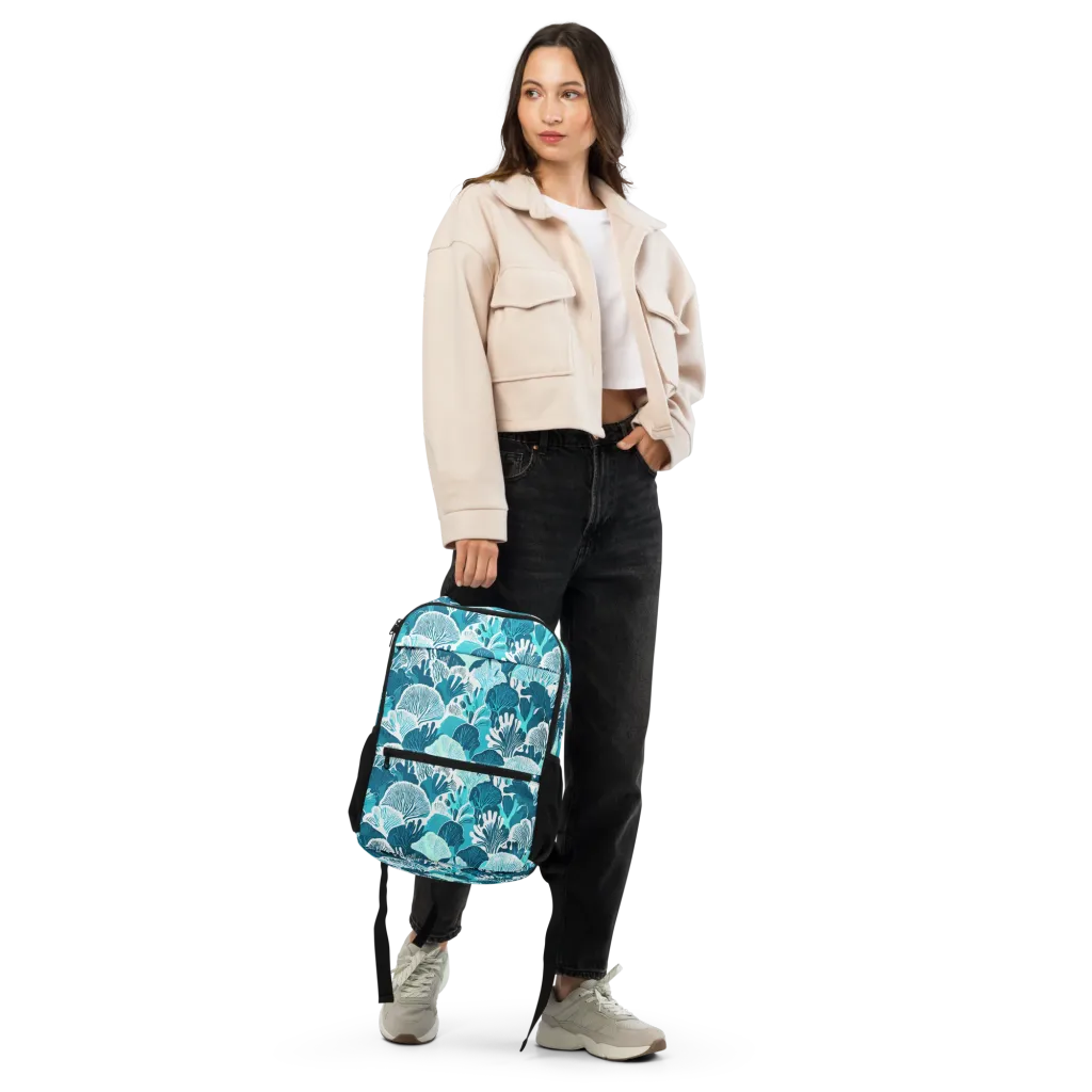 Aqua Fanfare on Utility Backpack — Front