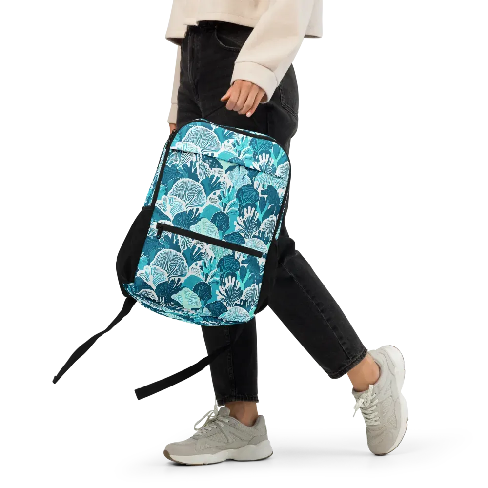 Aqua Fanfare on Utility Backpack — Front