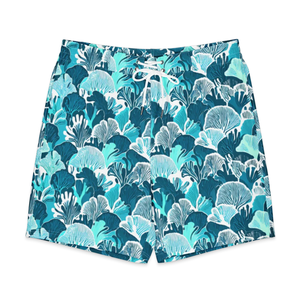 Aqua Fanfare on Men's Board Shorts — Front