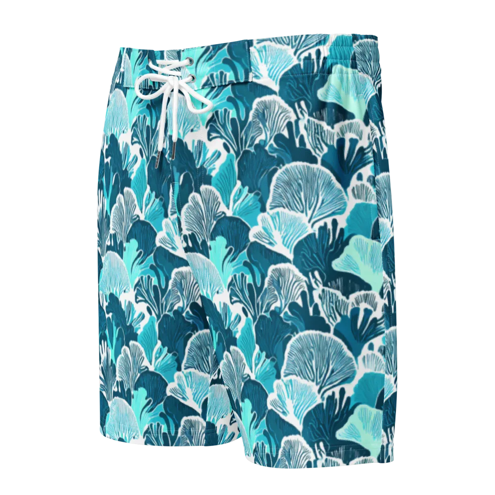 Aqua Fanfare on Men's Board Shorts — Front