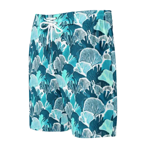 Aqua Fanfare on a Men's Board Shorts