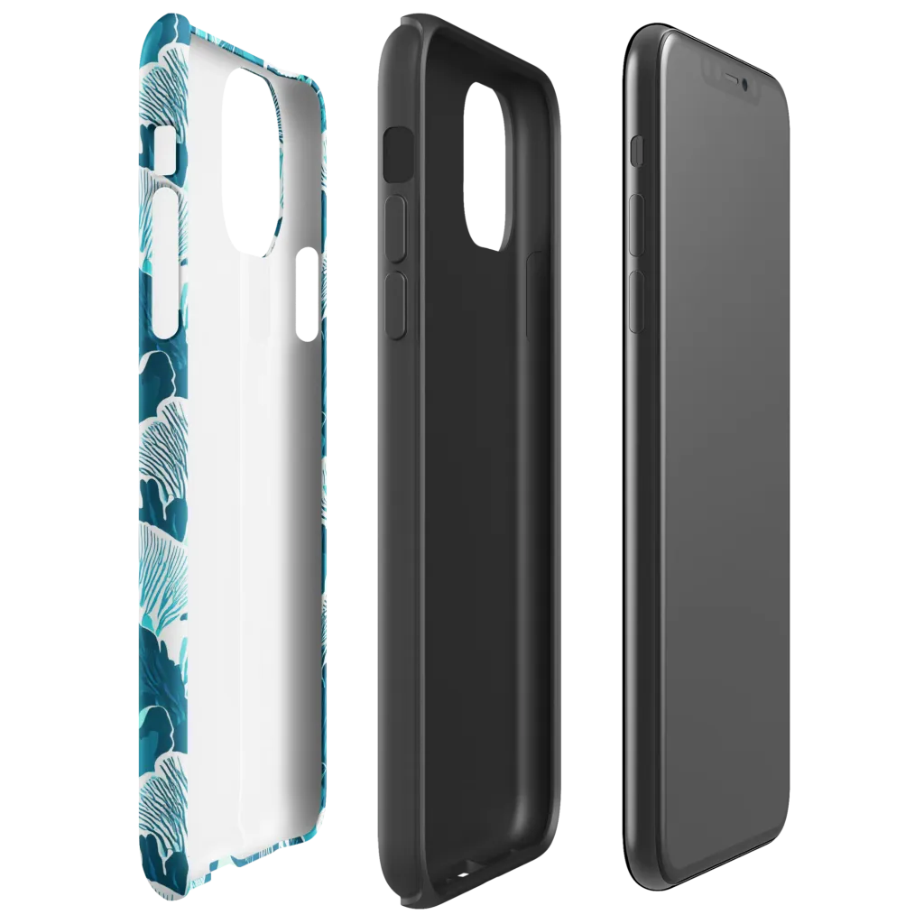 Aqua Fanfare on Tough Case for iPhone® — Right