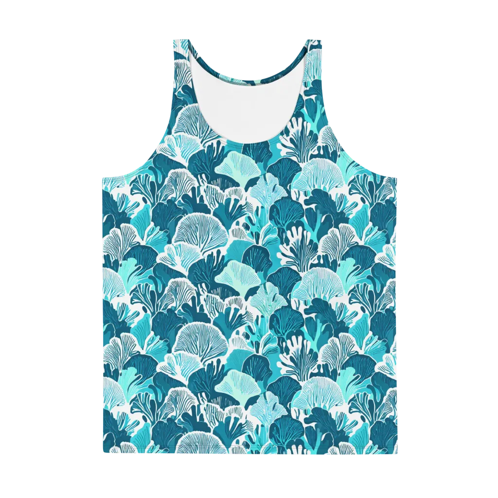Aqua Fanfare on Men's Tank Top — Front
