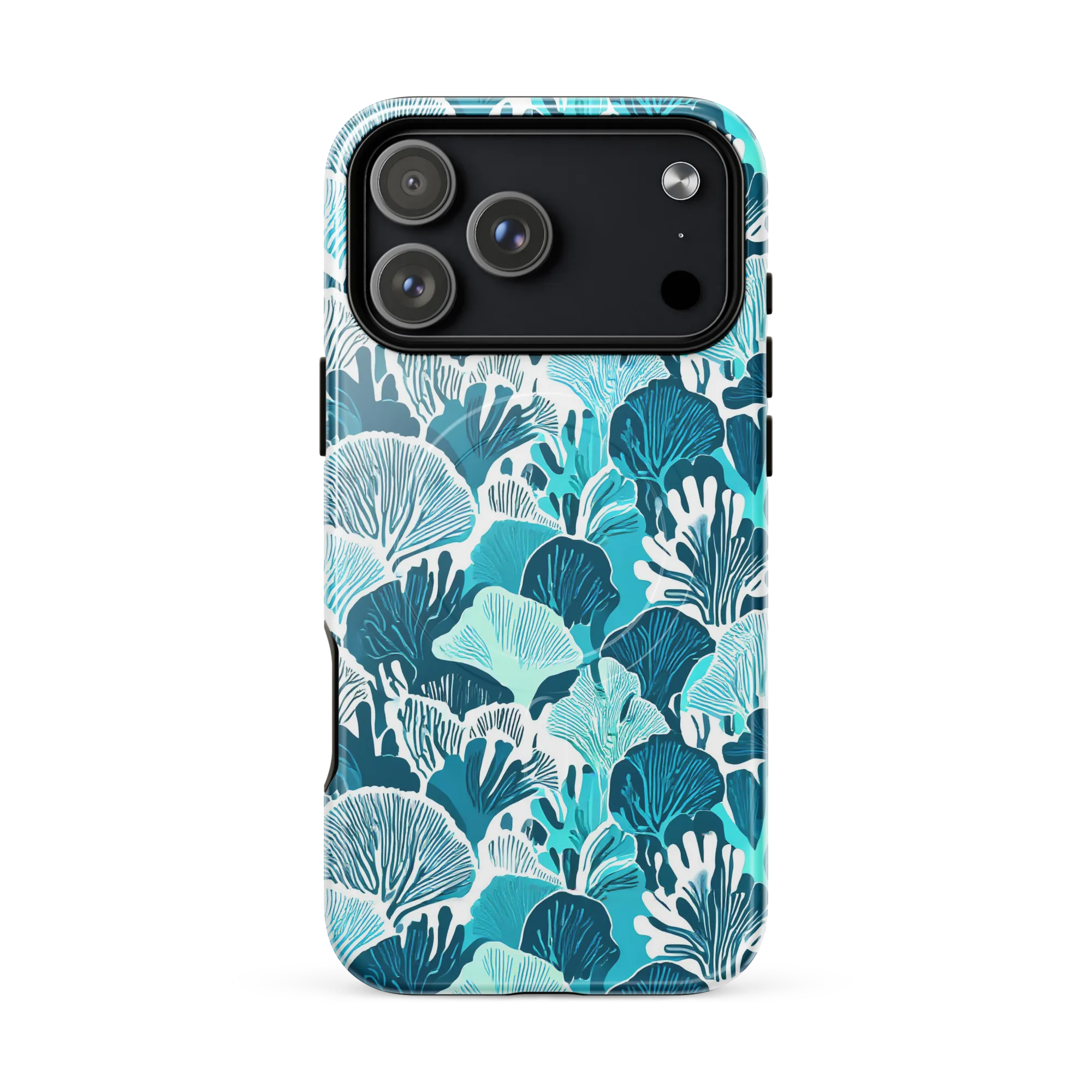 Aqua Fanfare on MagSafe Tough Case for iPhone® — Front