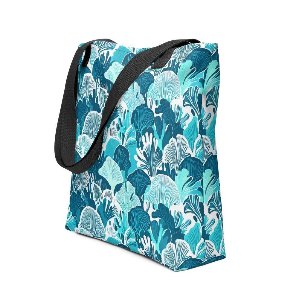 Aqua Fanfare on Tote Bag — Front